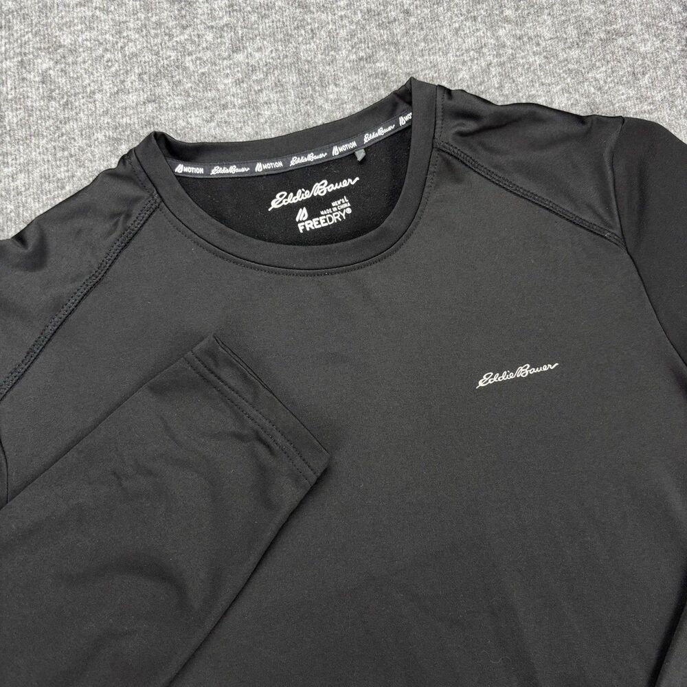 Eddie Bauer FreeDry Men’s L Black Long Sleeve Performance Stretch Shirt